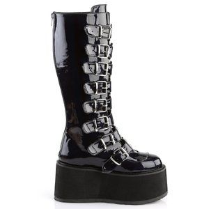 Gothic Platform Holographic Knee High Boots